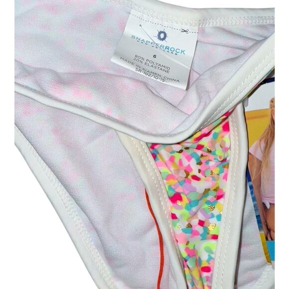 Girls Nordstrom Snapper Rock Two Piece Swim Set UPF 50 Confetti Size 6 - Picture 5 of 6